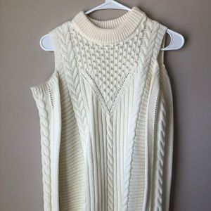 ASOS Cable-stitch sweater with cold-shoulder